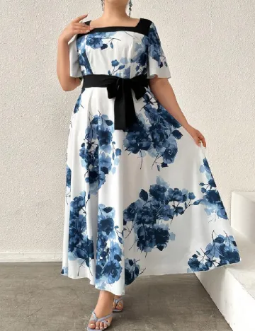 Rochie lunga SHEIN CURVE, alb Alb