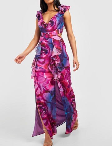 Rochie lunga Boohoo, roz