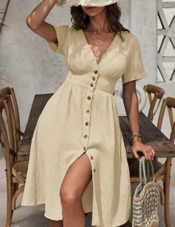 Rochie medie SHEIN, crem