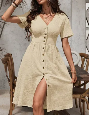 Rochie medie SHEIN, crem