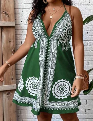 Rochie scurta SHEIN CURVE, verde Verde