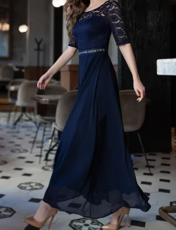Rochie lunga Miusol, bleumarin Albastru
