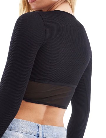 Top Miss Selfridge, negru