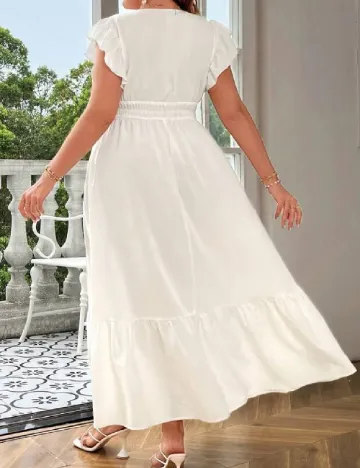 Rochie lunga SHEIN CURVE, alb Alb