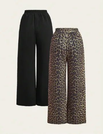 Set pantaloni 2 perechi SHEIN, negru Negru