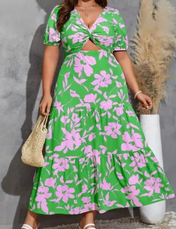 Rochie lunga SHEIN CURVE, verde Verde