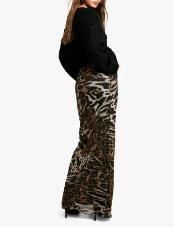 Fusta Boohoo, animal print Animal print