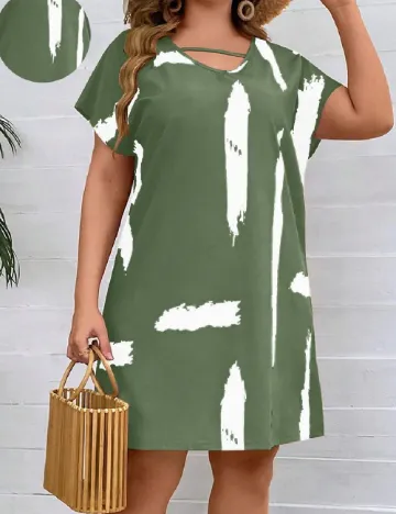 Rochie scurta SHEIN CURVE, verde Verde