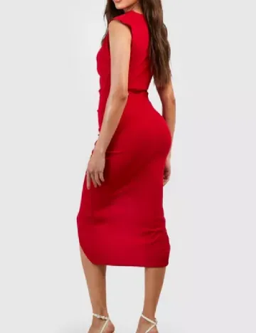 Rochie medie Boohoo, rosu Rosu