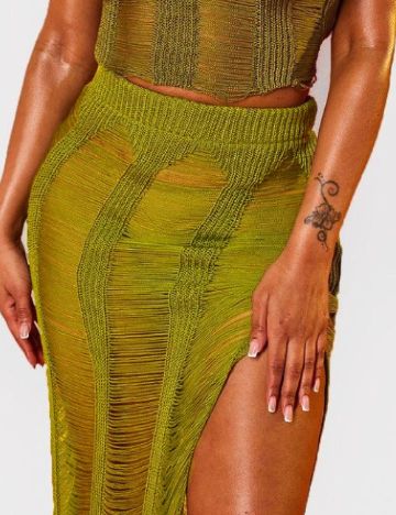 Fusta PRETTYLITTLETHING, verde
