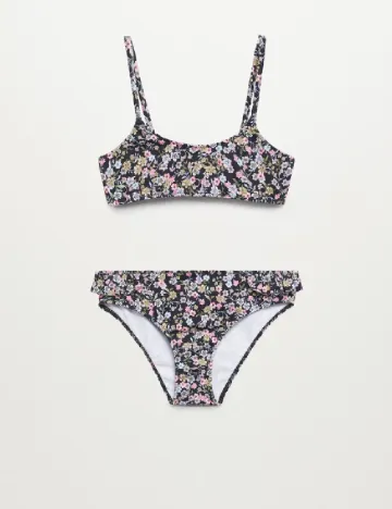 Costum de baie Mango Kids, floral print