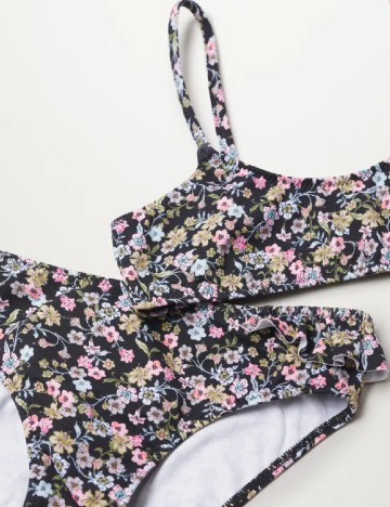 Costum de baie Mango Kids, floral print