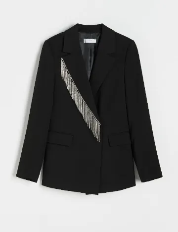 Sacou Oversize Reserved, negru
