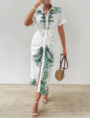 Rochie lunga SHEIN, alb Alb