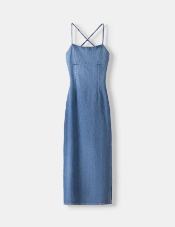Rochie lunga Bershka, albastru