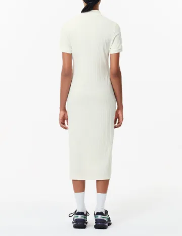 Rochie medie Lacoste, alb