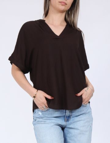 Bluza Vero Moda, maro inchis