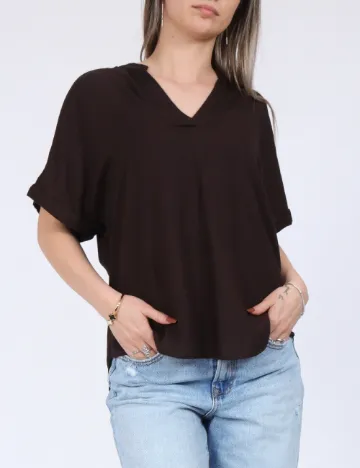 Bluza Vero Moda, maro inchis Maro