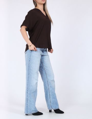 Bluza Vero Moda, maro inchis