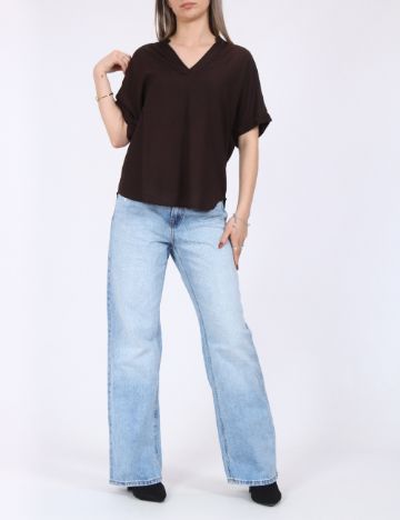 Bluza Vero Moda, maro inchis