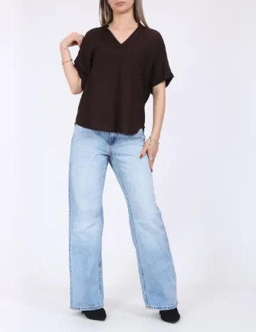 Bluza Vero Moda, maro inchis Maro