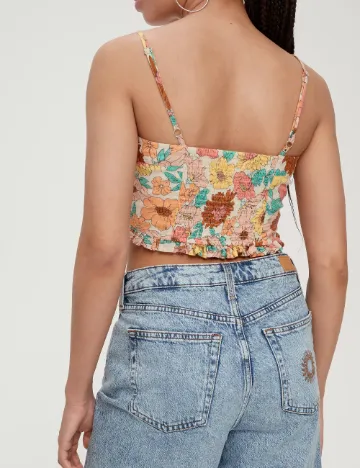 Top Q/S, floral Floral print