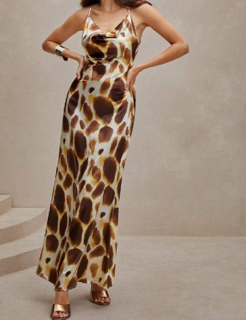 Rochie lunga Anewsta, mix culori