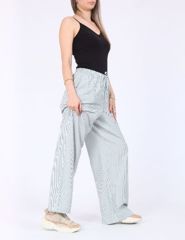 Pantaloni Vero Moda, alb/verde