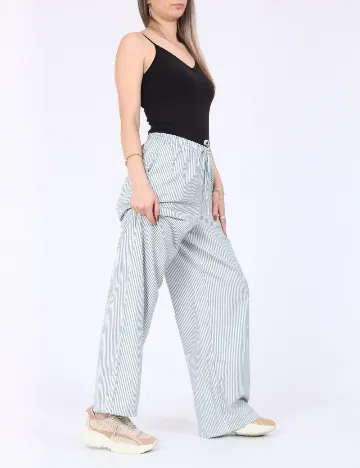 Pantaloni Vero Moda, alb/verde