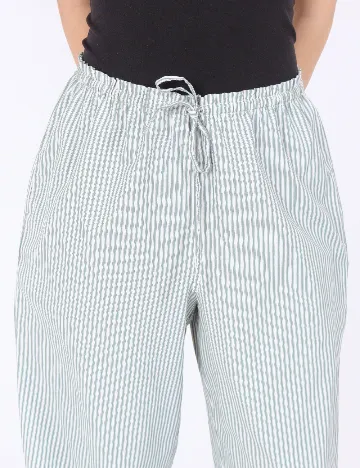 Pantaloni Vero Moda, alb/verde