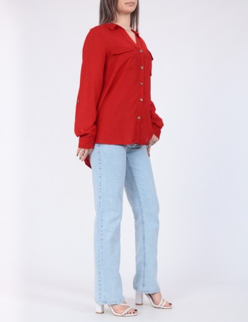 Camasa Vero Moda, rosu