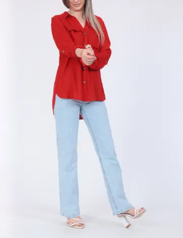 Camasa Vero Moda, rosu