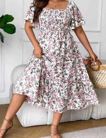 Rochie medie SHEIN CURVE, floral print