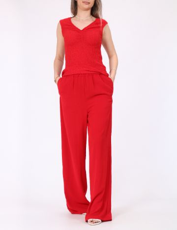 Pantaloni Vero Moda, rosu