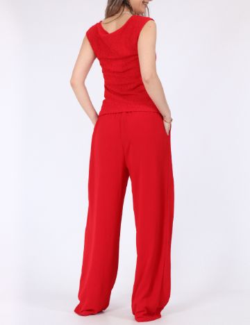 Pantaloni Vero Moda, rosu