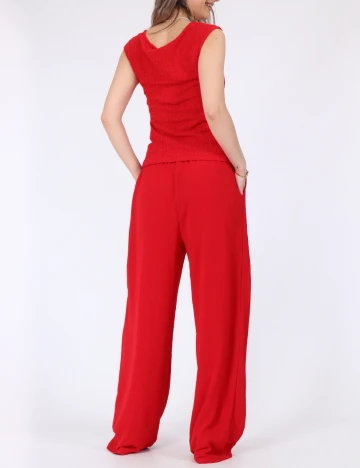 Pantaloni Vero Moda, rosu