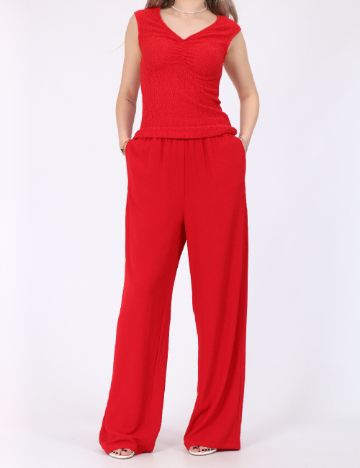 Pantaloni Vero Moda, rosu