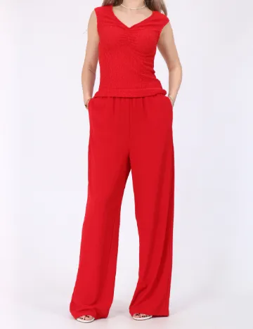 Pantaloni Vero Moda, rosu
