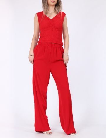 Pantaloni Vero Moda, rosu