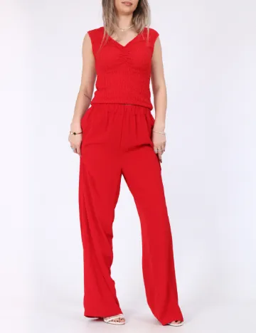 Pantaloni Vero Moda, rosu