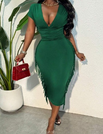 Rochie medie SHEIN, verde