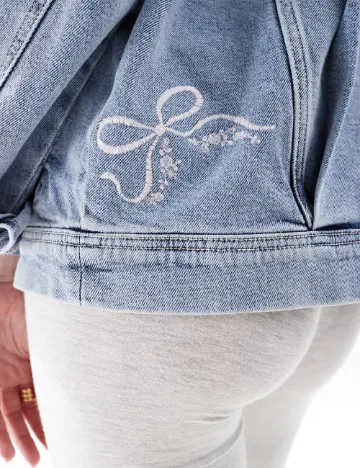 Jacheta Oversize Hollister, albastru