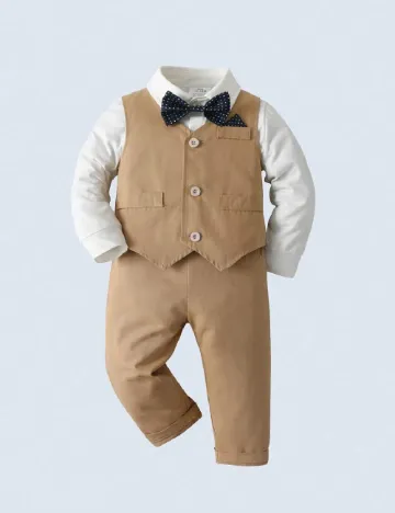 Compleu Shein Kids, alb/maro