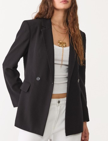 Sacou Stradivarius, negru