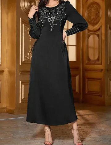 Rochie lunga Toleen, negru
