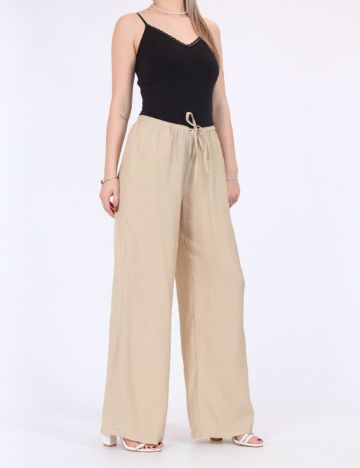 Pantaloni Jacqueline de Yong, crem