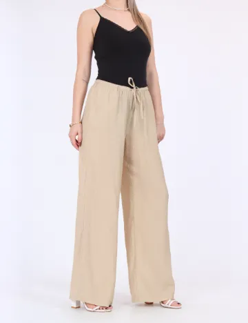 Pantaloni Jacqueline de Yong, crem