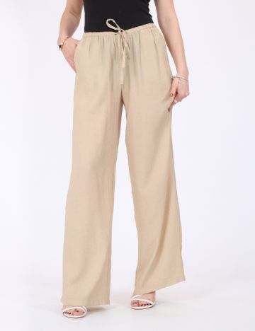 Pantaloni Jacqueline de Yong, crem