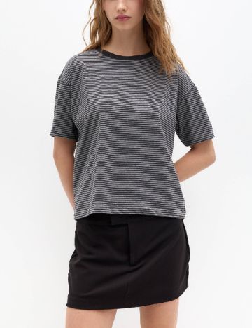 Tricou Pull&Bear, gri
