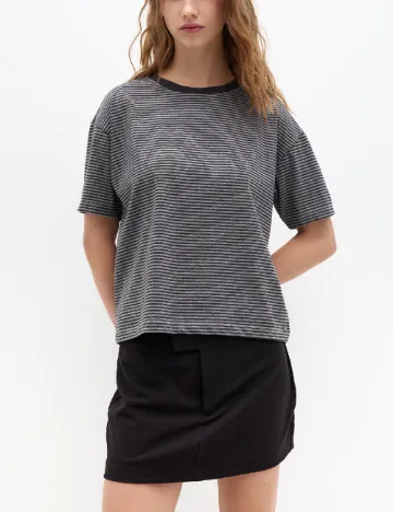 Tricou Pull&Bear, gri Gri
